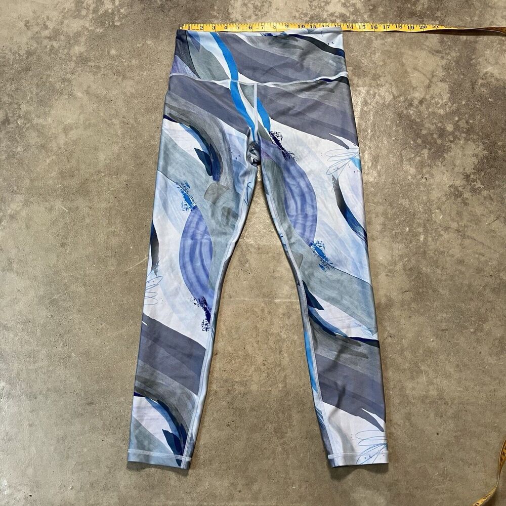 Athleta Leggins Womens Medium Elation 7/8 Tight Vibrance Snowfall‎ Blue